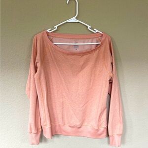 Nike coral swoop neck coral sweater